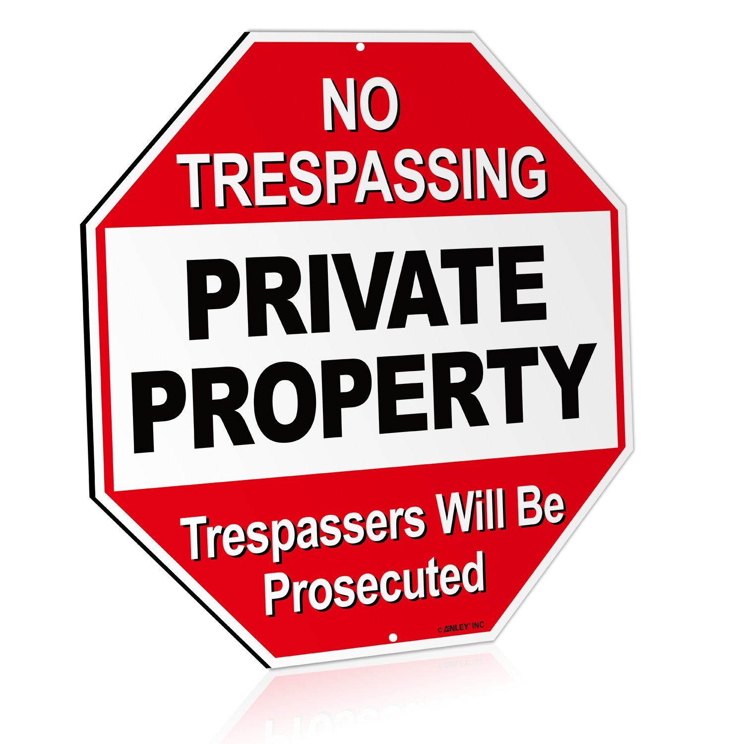 No Trespassing Sign Private Property Home security Metal Aluminum 12" x 12" 