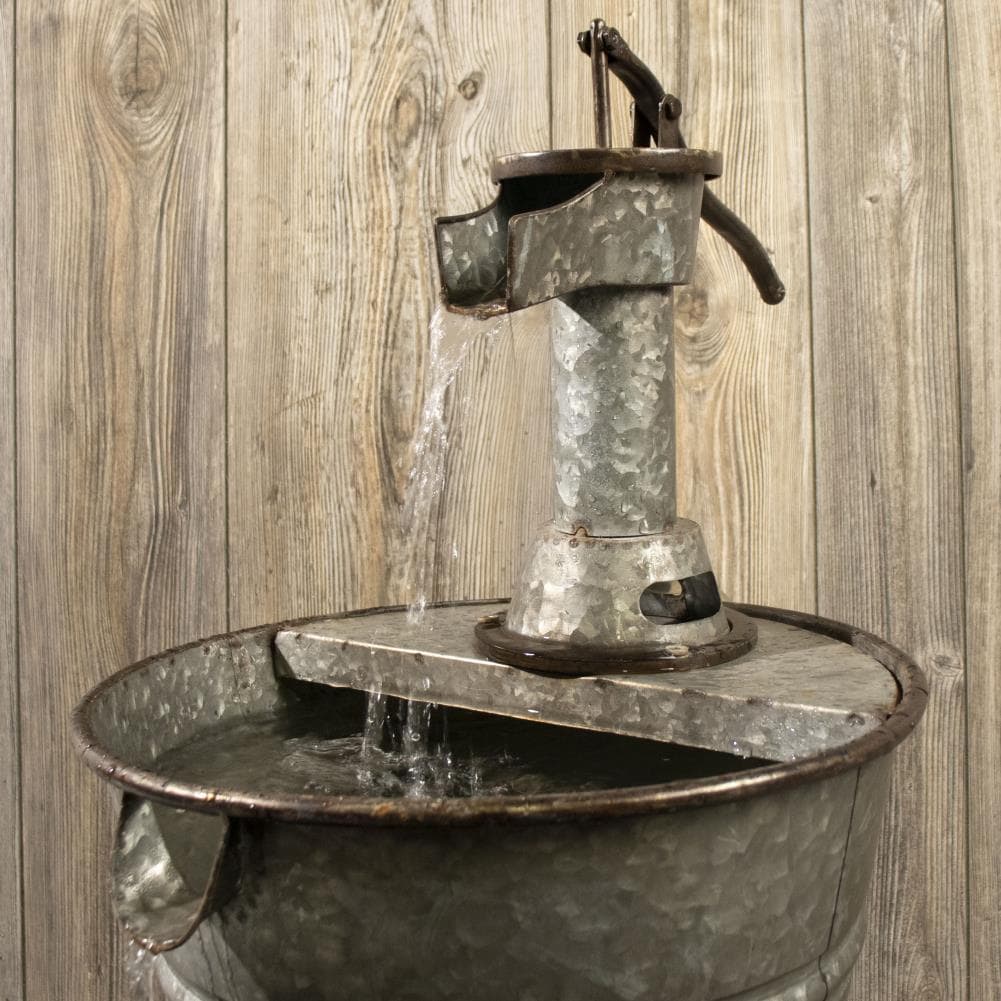 Pewter BACKYARD EXPRESSIONS PATIO · HOME · GARDEN 914930 Plastic Fountain with Boy