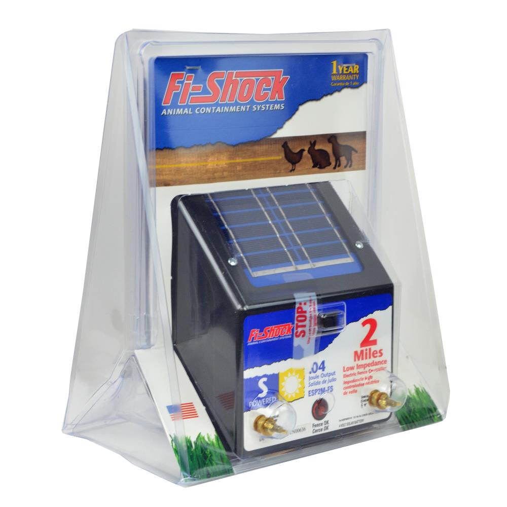 Fi-Shock Outdoor 2-Miles Solar Powered Electric Wire Fence Energizer Controller 