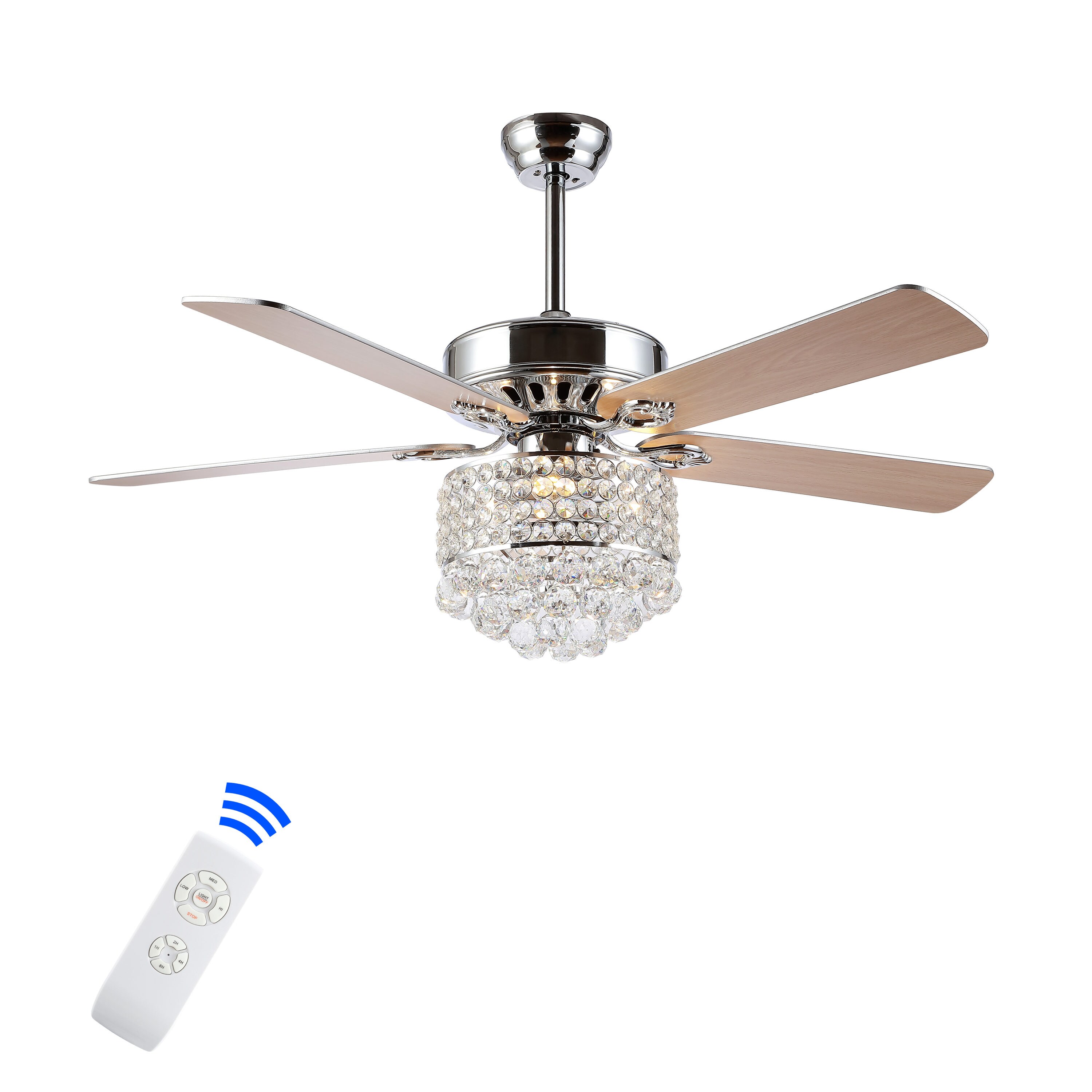 NIB SAFAVIEH Lighting 52" Dresher Ceiling Fan w/ Light Remote CLF1006A FREE sH 