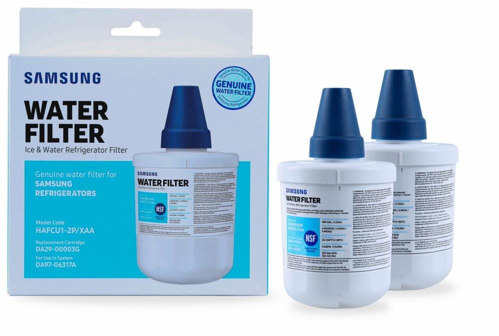 2 Pack Refrigerator water filter Fits for Samsung RF268ABWP 