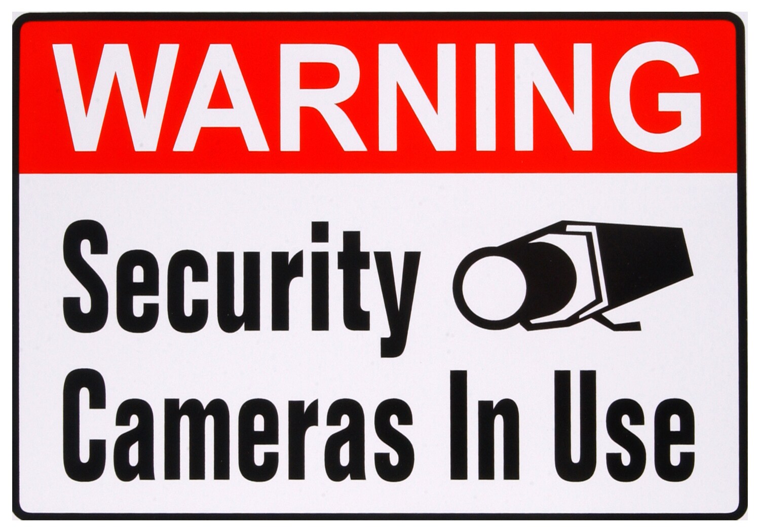 Decal 6 PACK Video Surveillance Security Stickers Warning 24 hour RED REC 