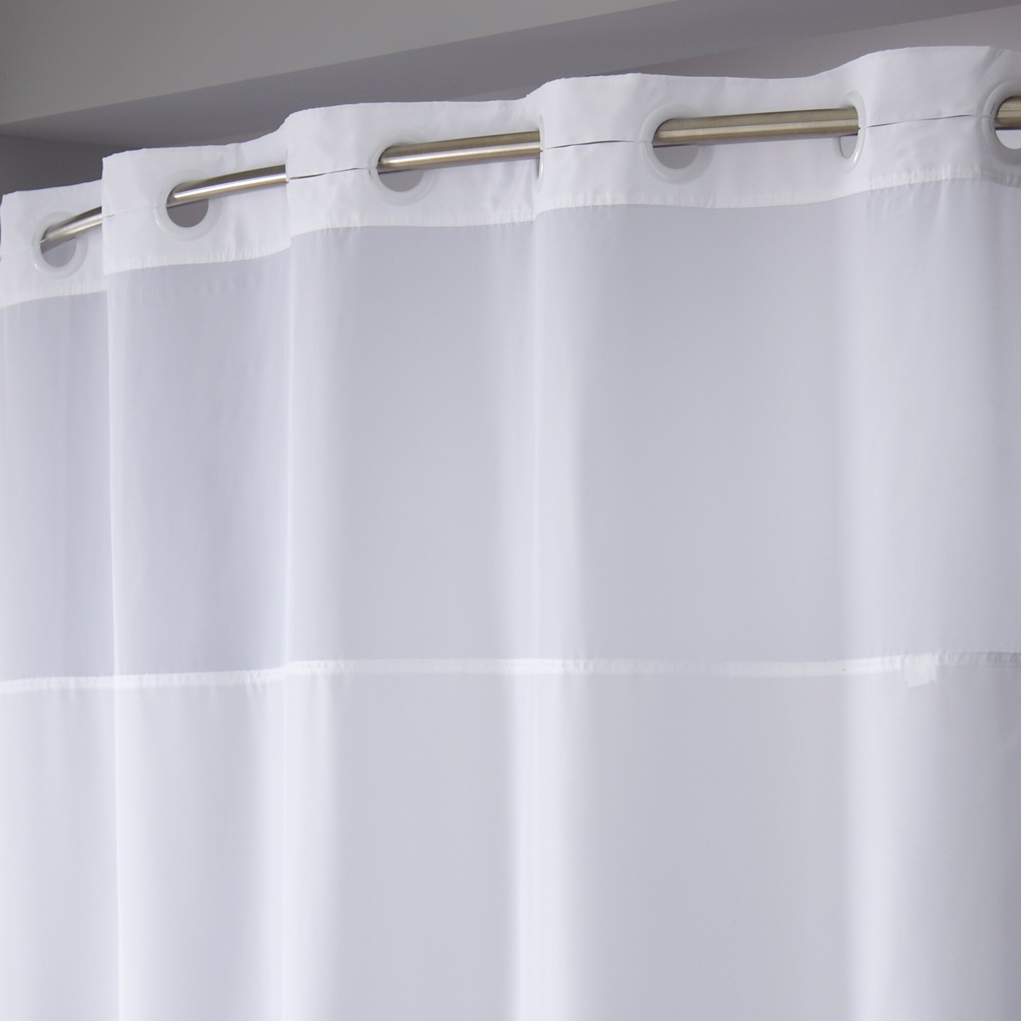 100% PEVA No PVC White Shower Curtain 5 Gauge Antibacterial Mildew Resistant 