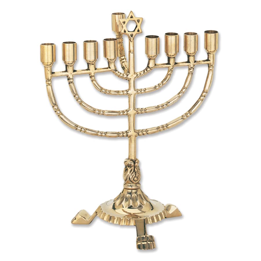 Insideretail Menorah Traditional 10 by 4 by 9cm Brass Antique Finish 501212 