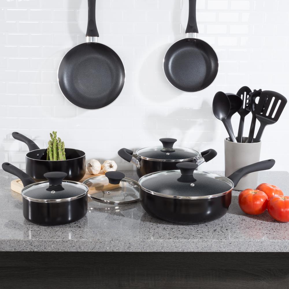 lijn grijs lus Hastings Home 15-Piece Hastings Home Cookware 14.5-in Aluminum Cookware Set  with Lid(s) Included in the Cooking Pans & Skillets department at Lowes.com