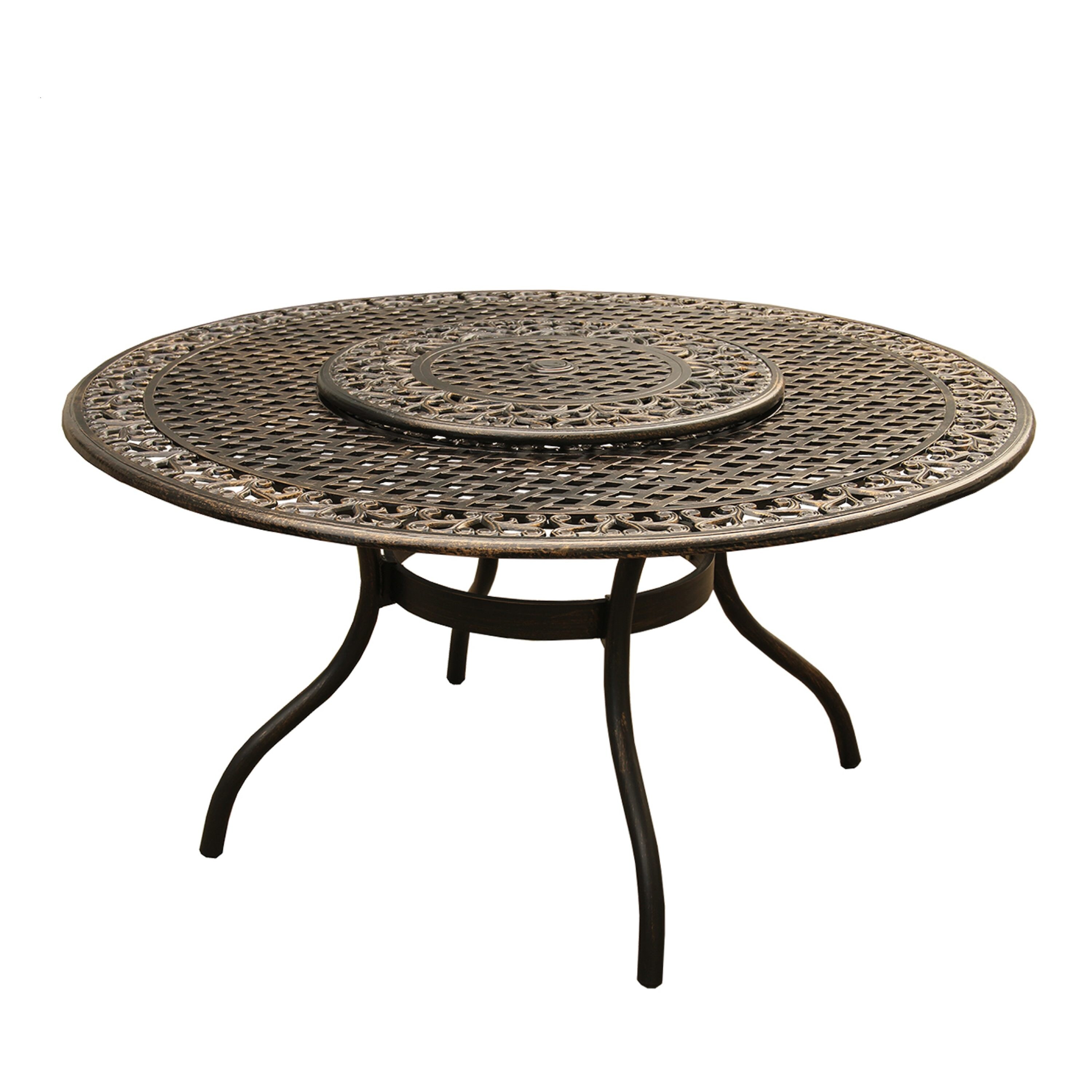 Outdoor Dining Table Patio Aluminum Weather Resistant Round Commercial Grade 