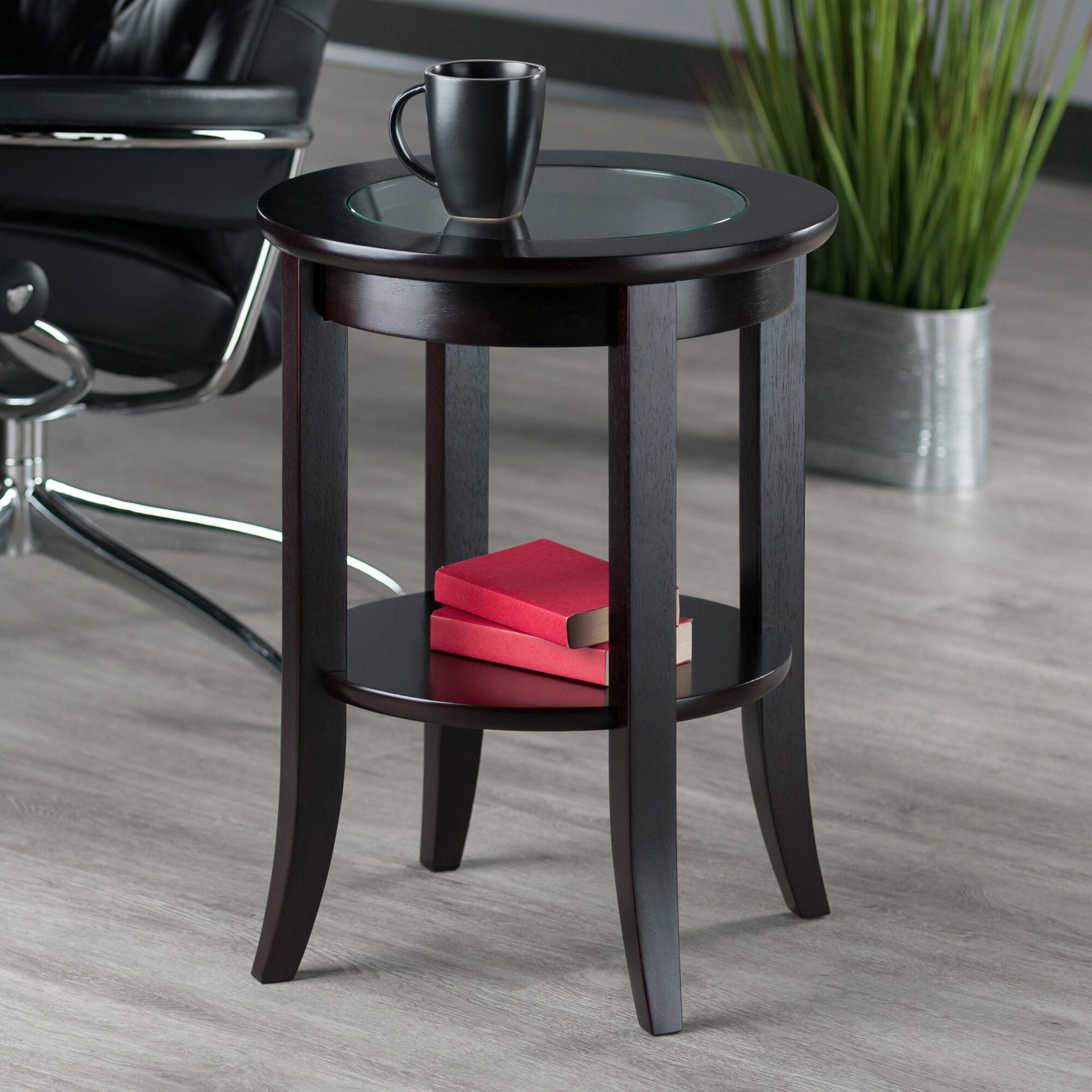 Round Side /Accent Table Details about   Frenchi Furniture-Wood Genoa End Table 