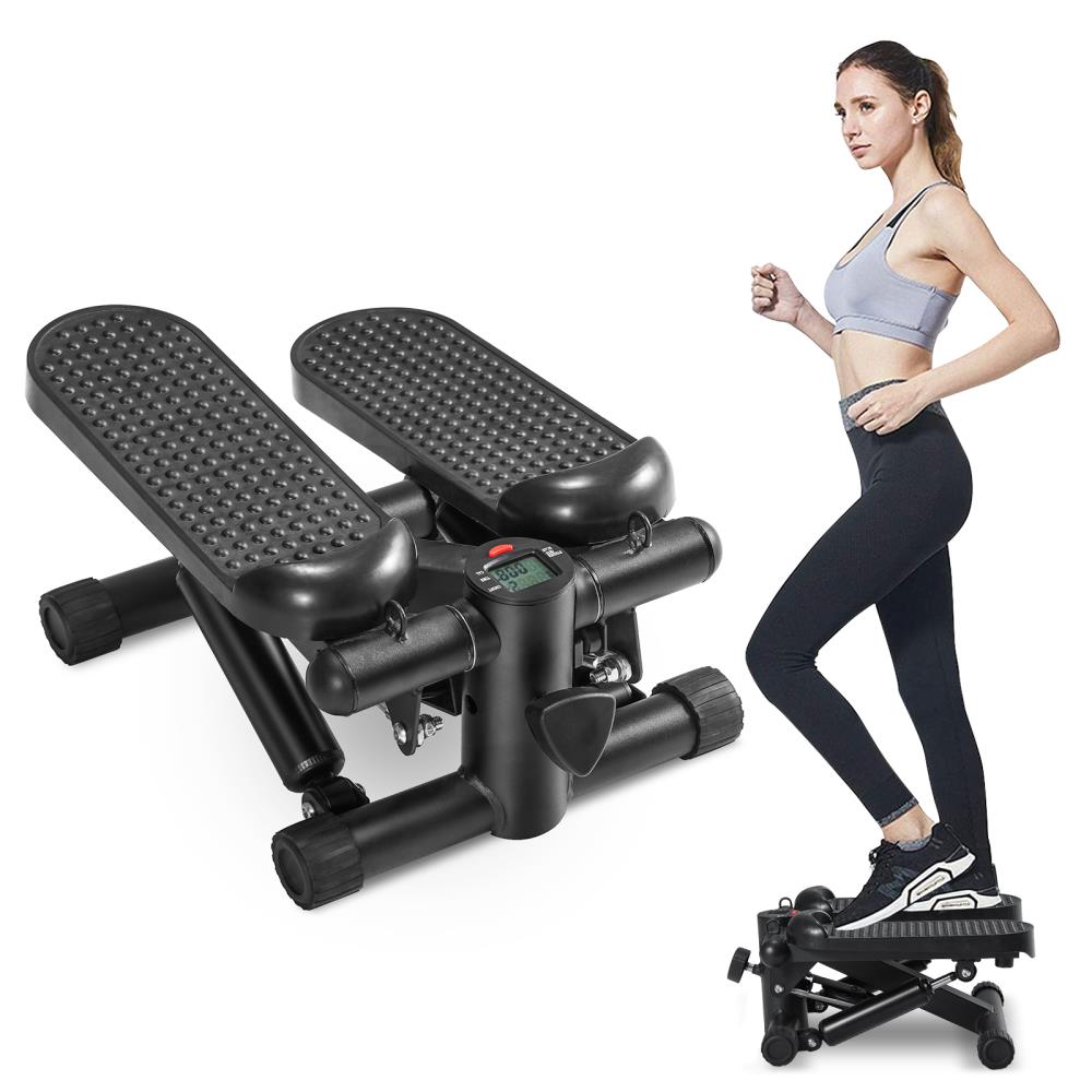 Mini Stepper Stair Stepper Stepper Fitness Cardio Exercise Trainer Portable Twist Stair Stepper Pedal Exerciser with LCD Monitor Free Installation Elliptical Machine 
