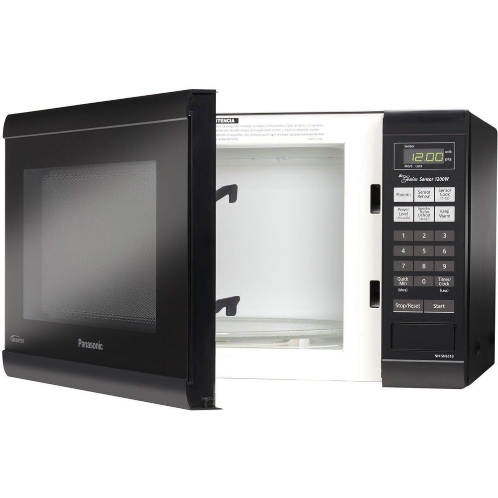 Panasonic 1.2-cu ft 1200-Watt Countertop Microwave (Black) in the 