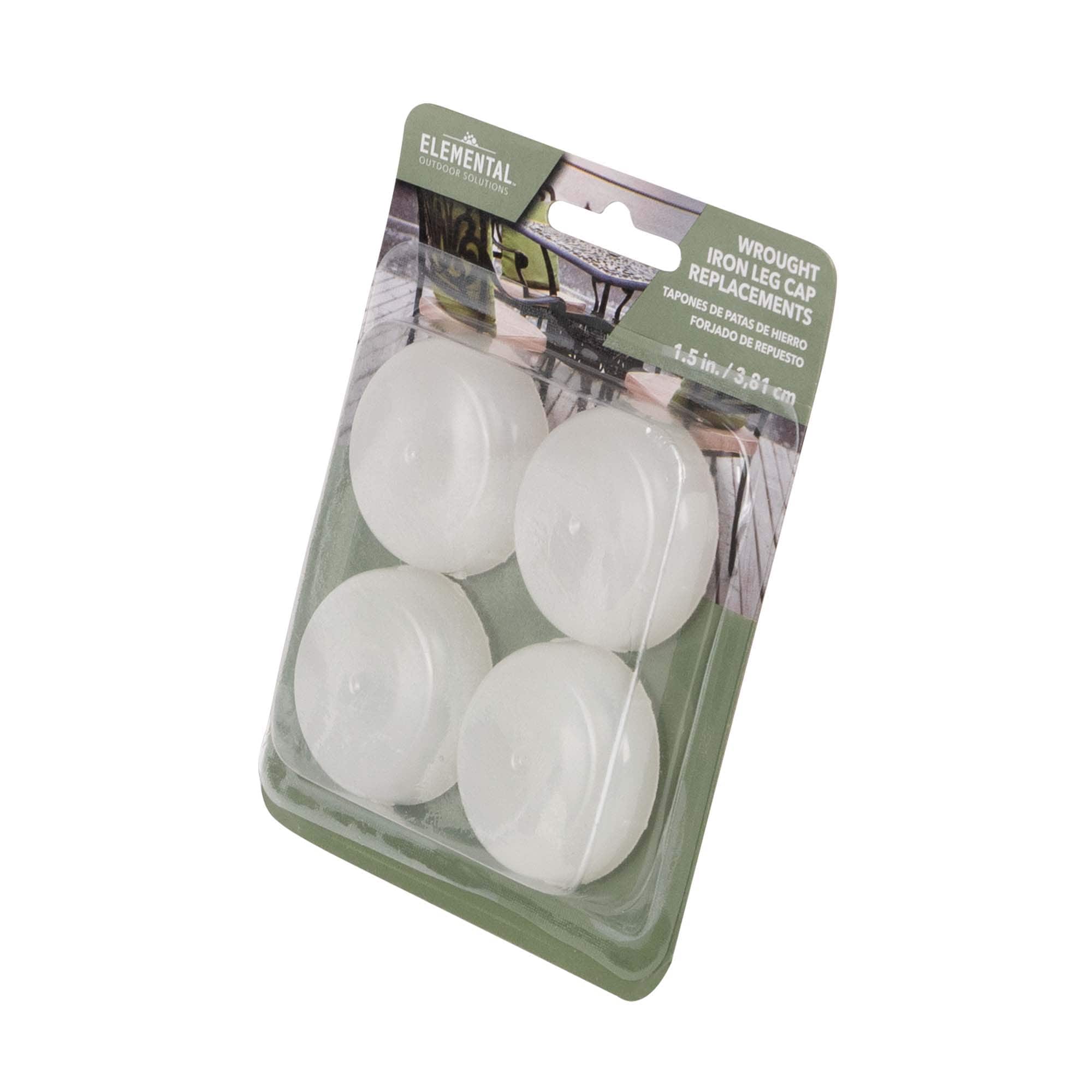 Outdoor Chair Leg Cap Replacements White 1.25" Plugs Elemental Outdoor Solutions 