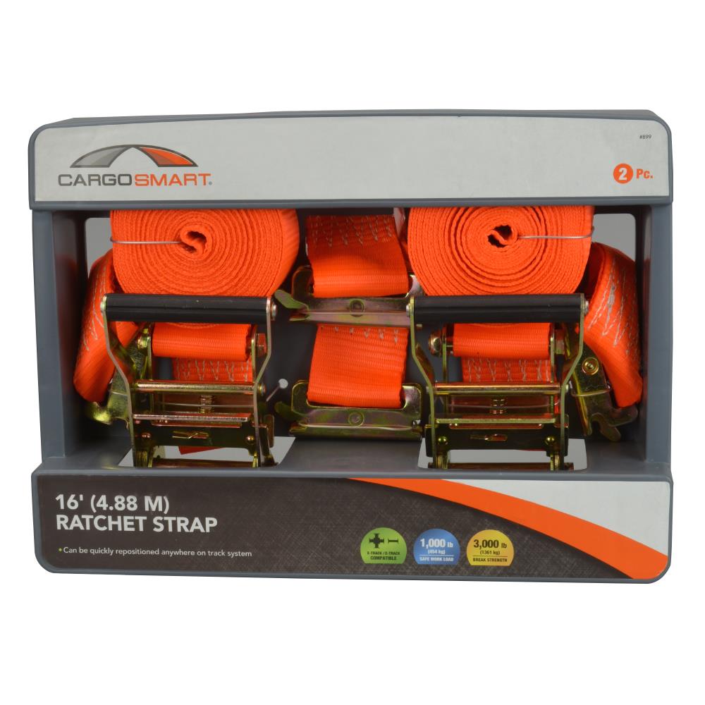 Details about   4 Pack Ratchet Straps Strap 2" x 16' E Track Heavy-Duty Cargo Tie Downs 4400LBS 