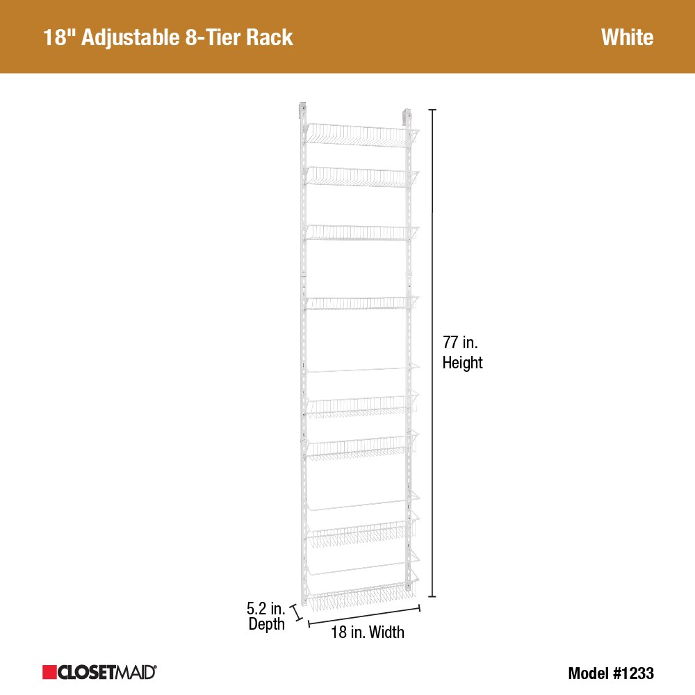 ClosetMaid 18-in W X 77-in H 8-Tier Door/Wall Mount Metal Door ...