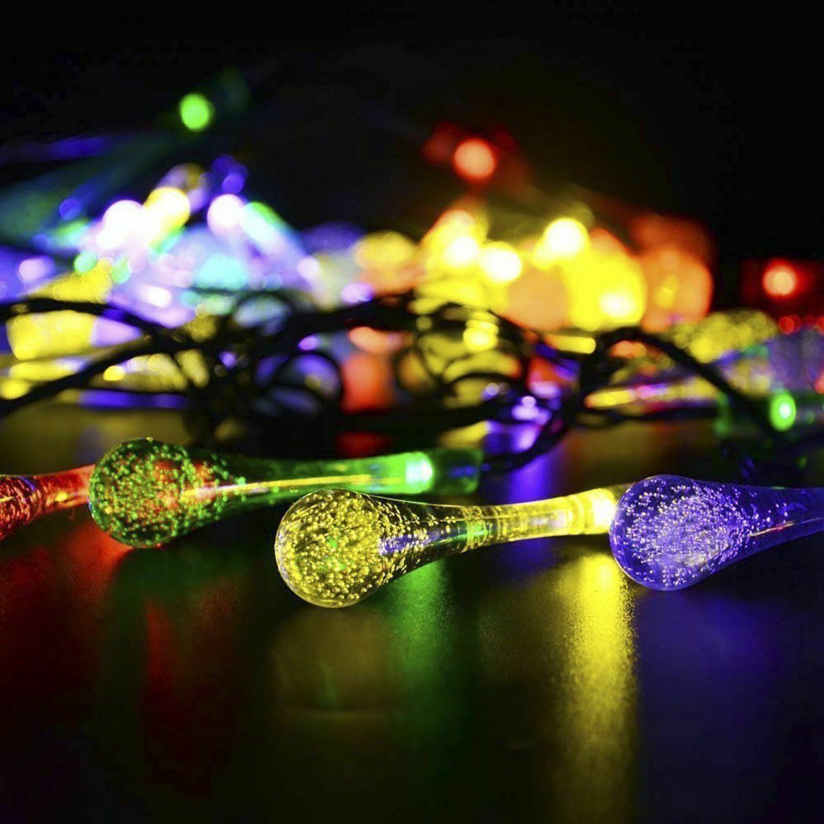 Outdoor Solar String Lights,KINGCOO 20ft 30 LED Love Heart Waterproof Christmas Solar Starry Fairy Decorative String Lights with 8 Modes for Halloween Garden Wedding Party Home Patio Red
