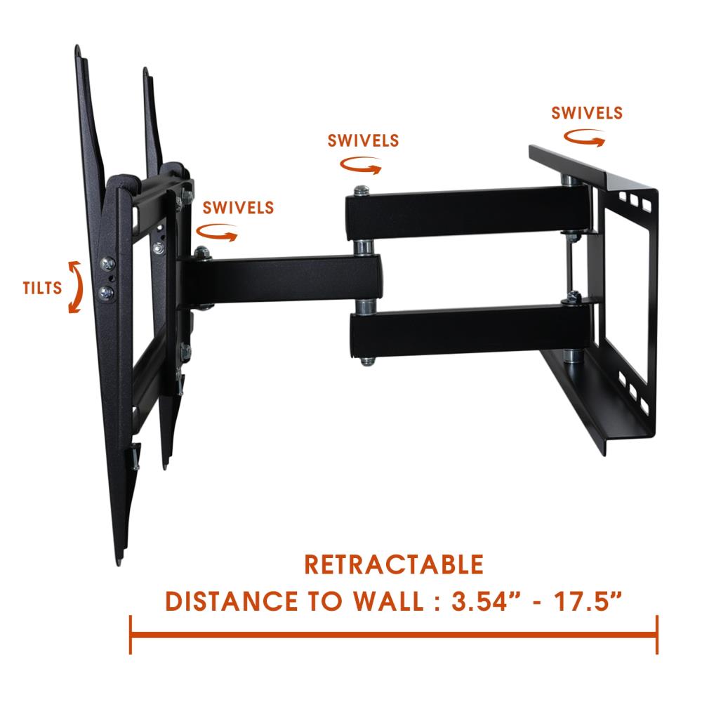 MegaMounts Full Motion Wall TV Mount Fits TVs up to 55-in (Hardware Included)