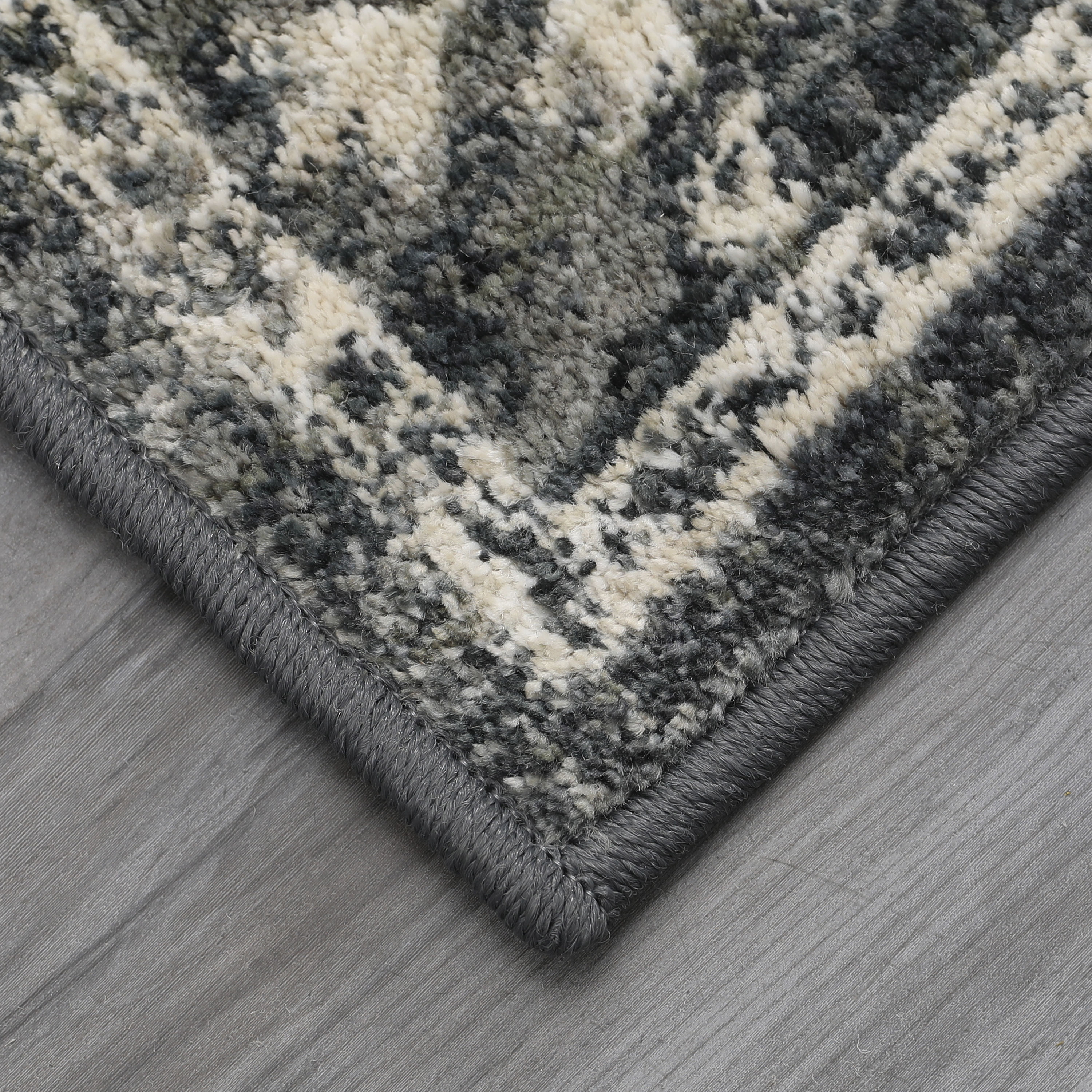 Mohawk Home Estelle 10 x 13 Denim Indoor Geometric Farmhouse/Cottage