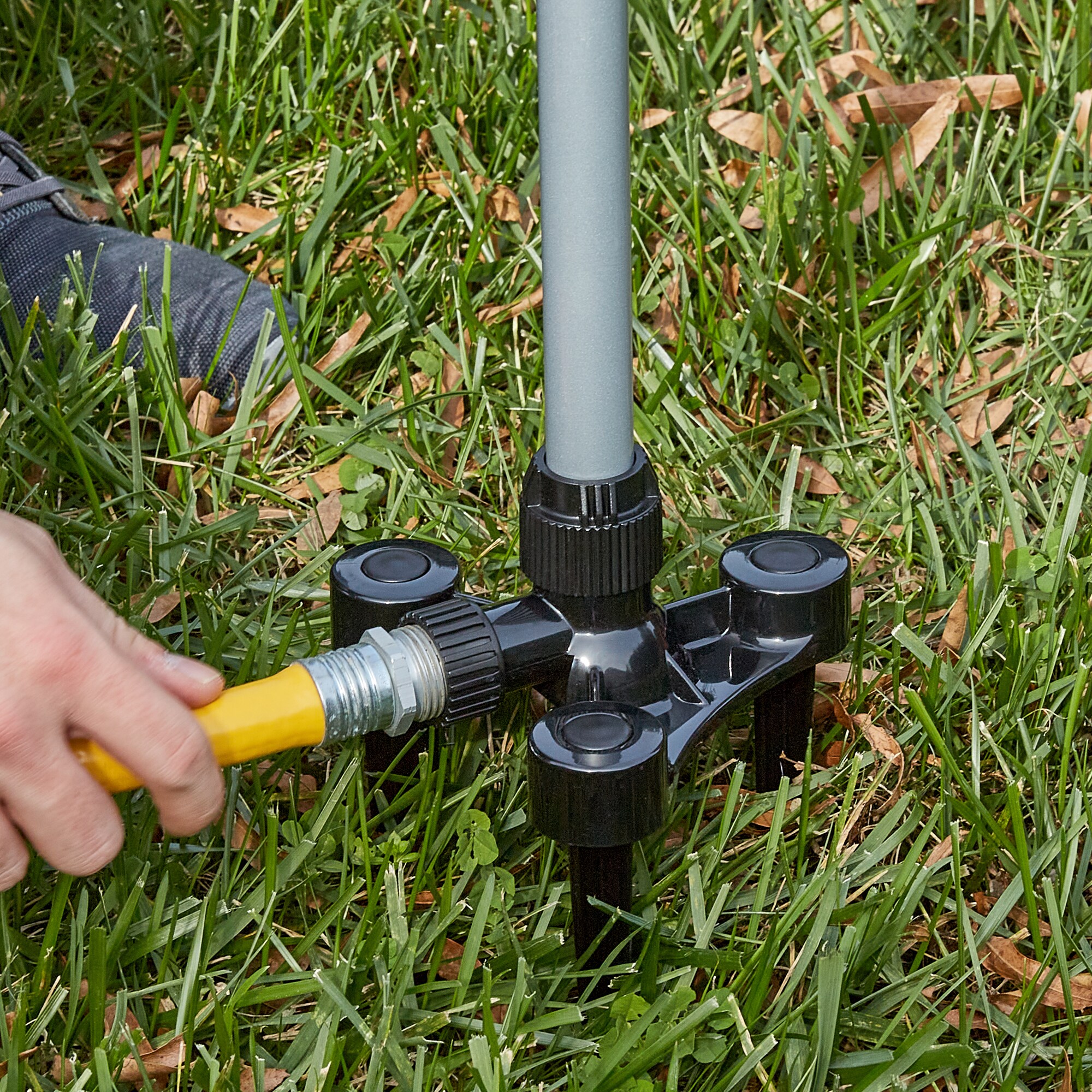Lawn Garden Melnor Multi-Adjustable Sprinklers Hoses Kit Covers Up To 1 800 Sq. 