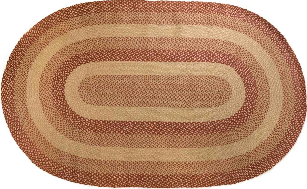 Plymouth 5' x 8' Braided Rug in Burgundy Made in New England 