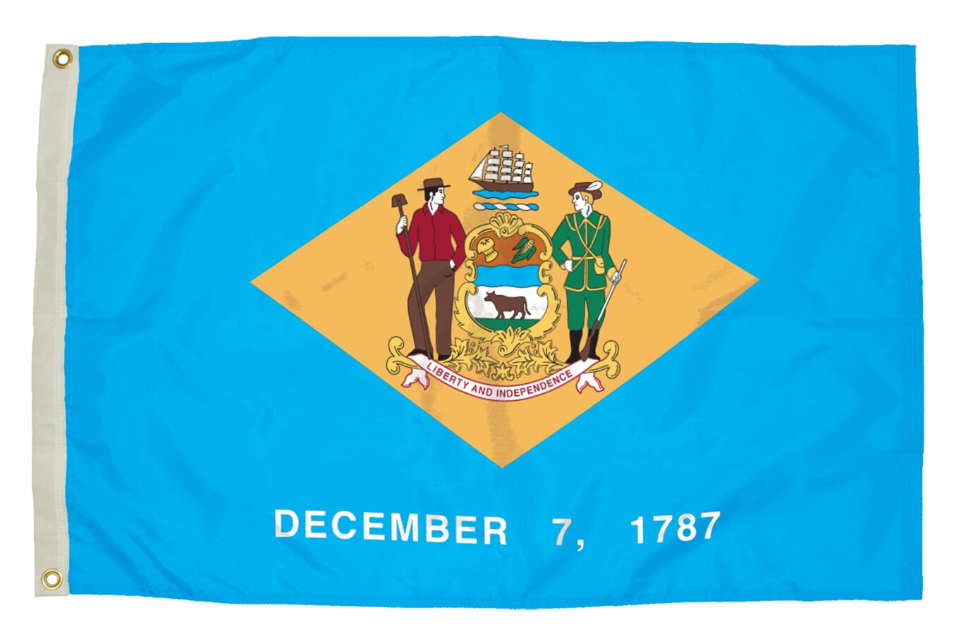 Delaware State Flag This Way To Arrow Sign Directional Novelty Metal 17" x 5" 