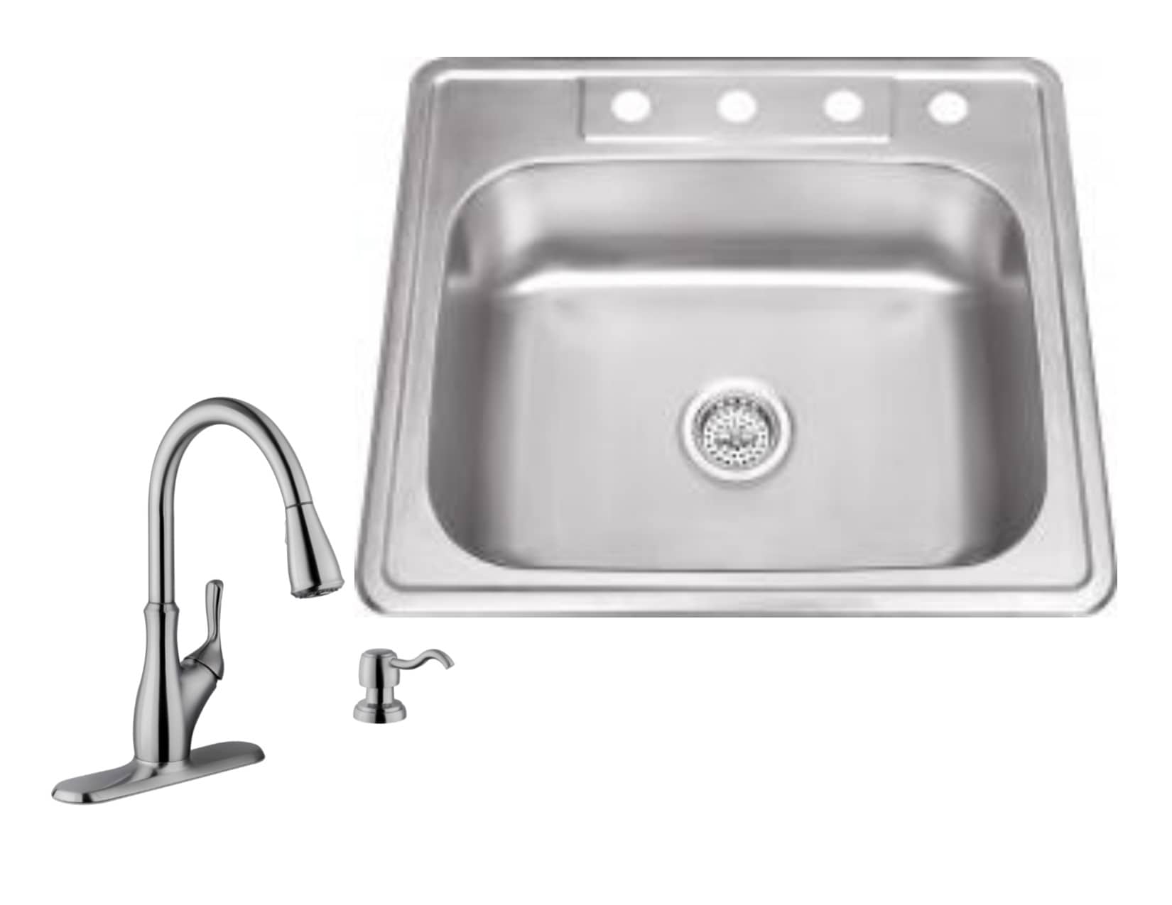 New Stainless Steel Single Bowl Kitchen Sink Comes With Waste & Pluming Kit Set 