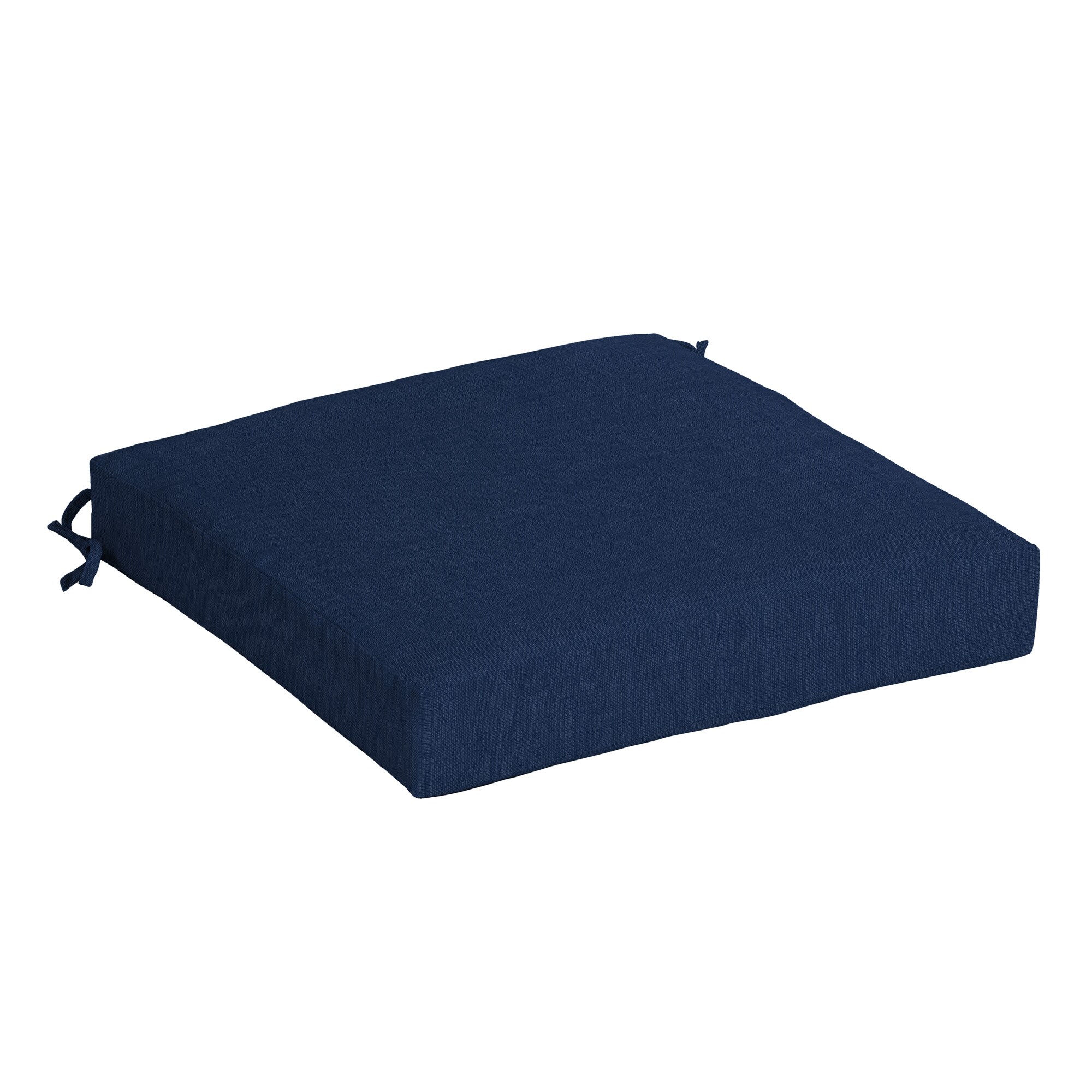 arden woven stripe blue seat cushion