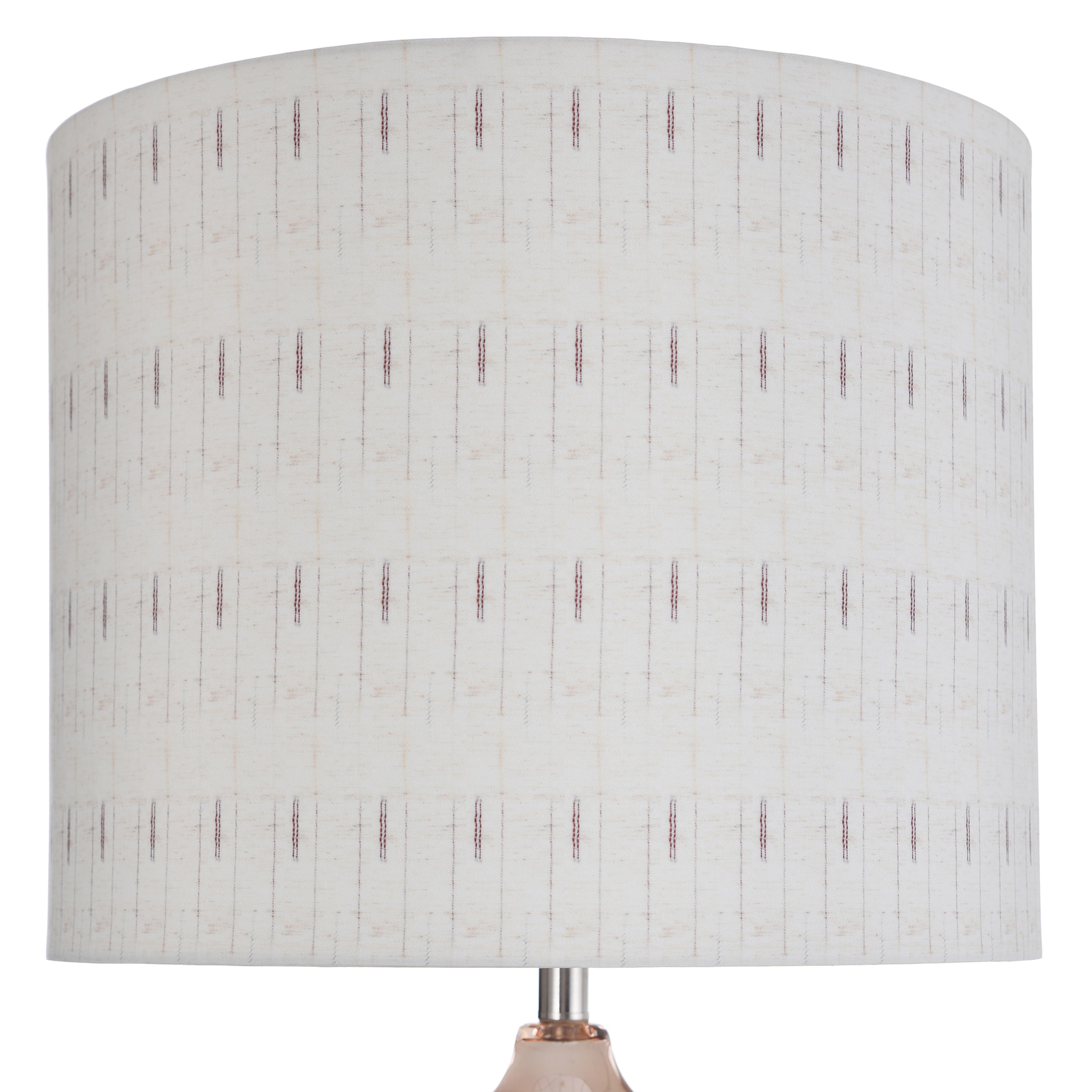 StyleCraft Home Collection 34-in Gemvara Rose Gold 3-Way Table Lamp with Fabric Shade