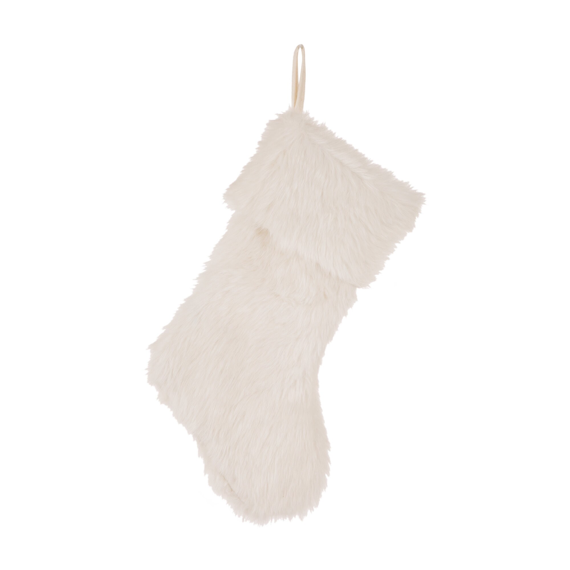 Details about   1PCS Plush Christmas Stockings White Faux Fur Large 22in Deluxe Hanging Xmas 