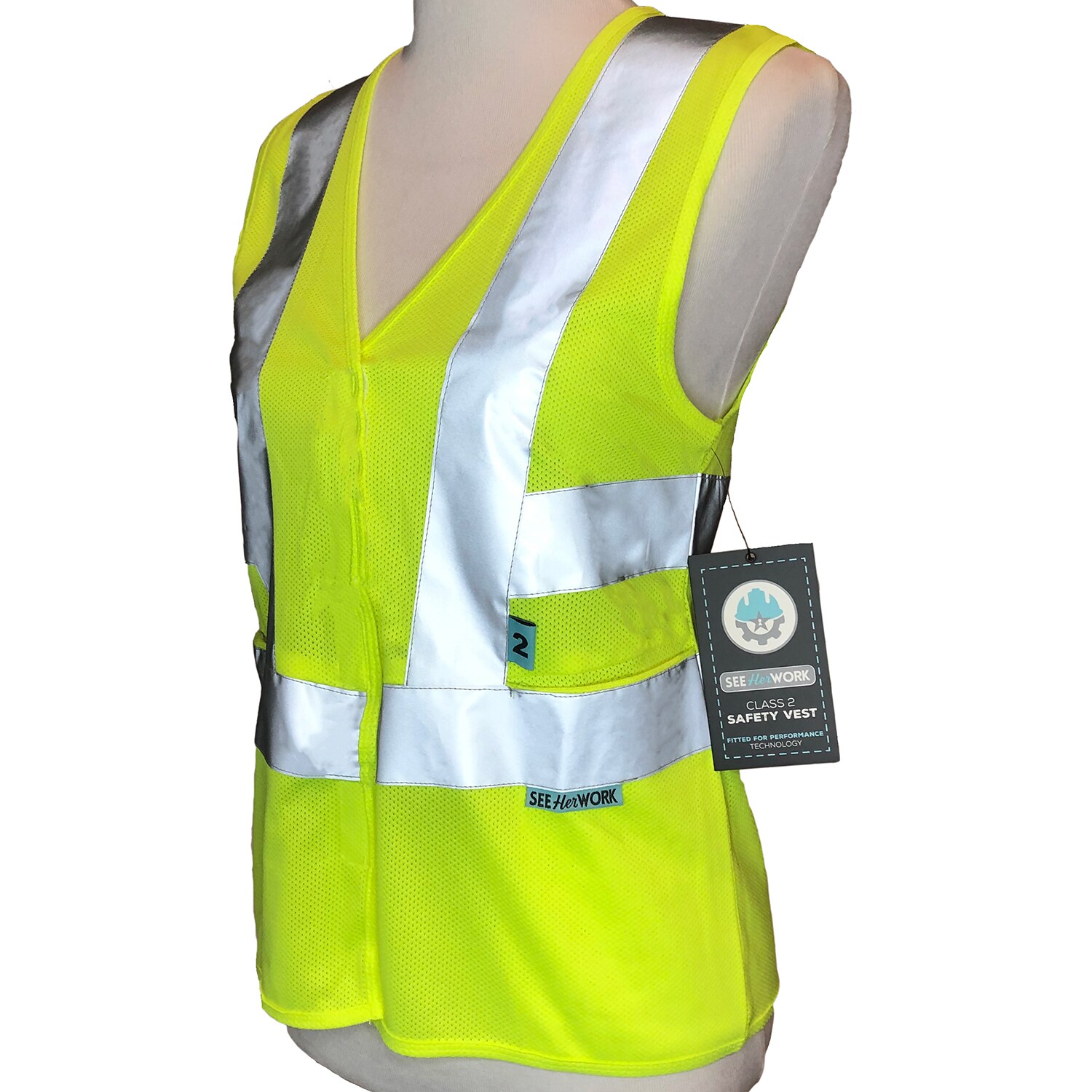 Women's Safety Hi Vis Vest Ladies Fitted High Viz Work Waistcoat Pink Green