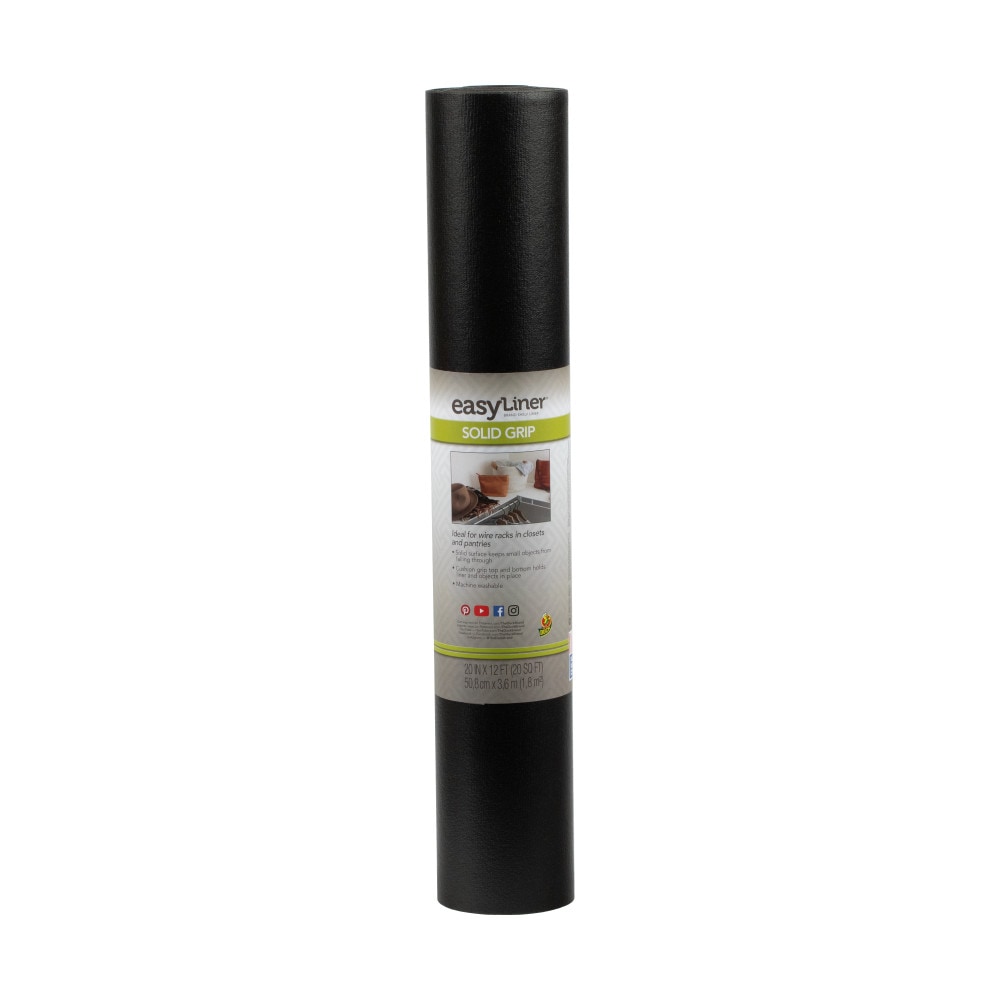 12-inch x 20 Feet Black Duck Non-Adhesive Shelf Liner Select Grip EasyLiner 