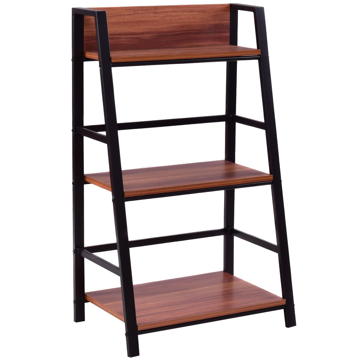 3 Tier kids bookshelf ladder storage toy book storage sturdy MDF plywood display 