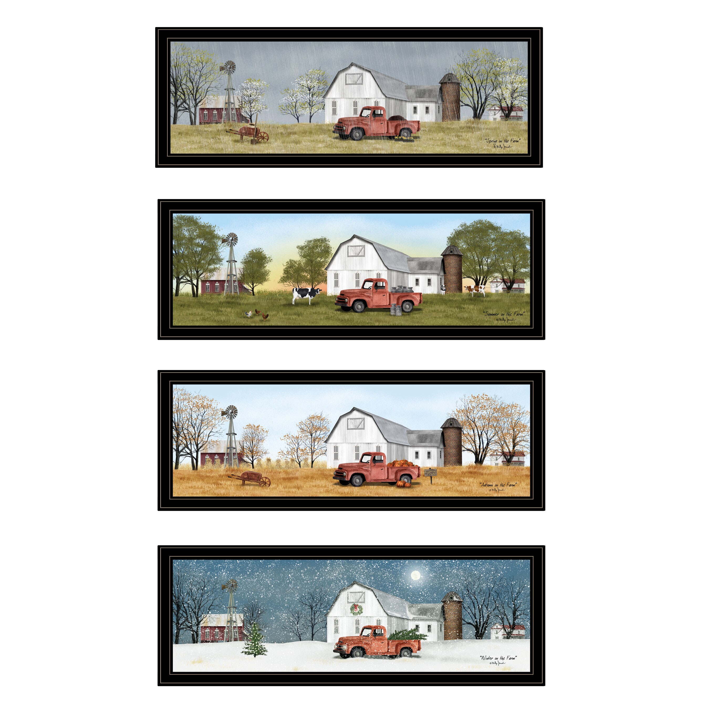 Country Roads Collection By Billy Jacobs Printed Wall Art Ready To Hang Framed Poster Black Frame Trendy Decor4U V219-405