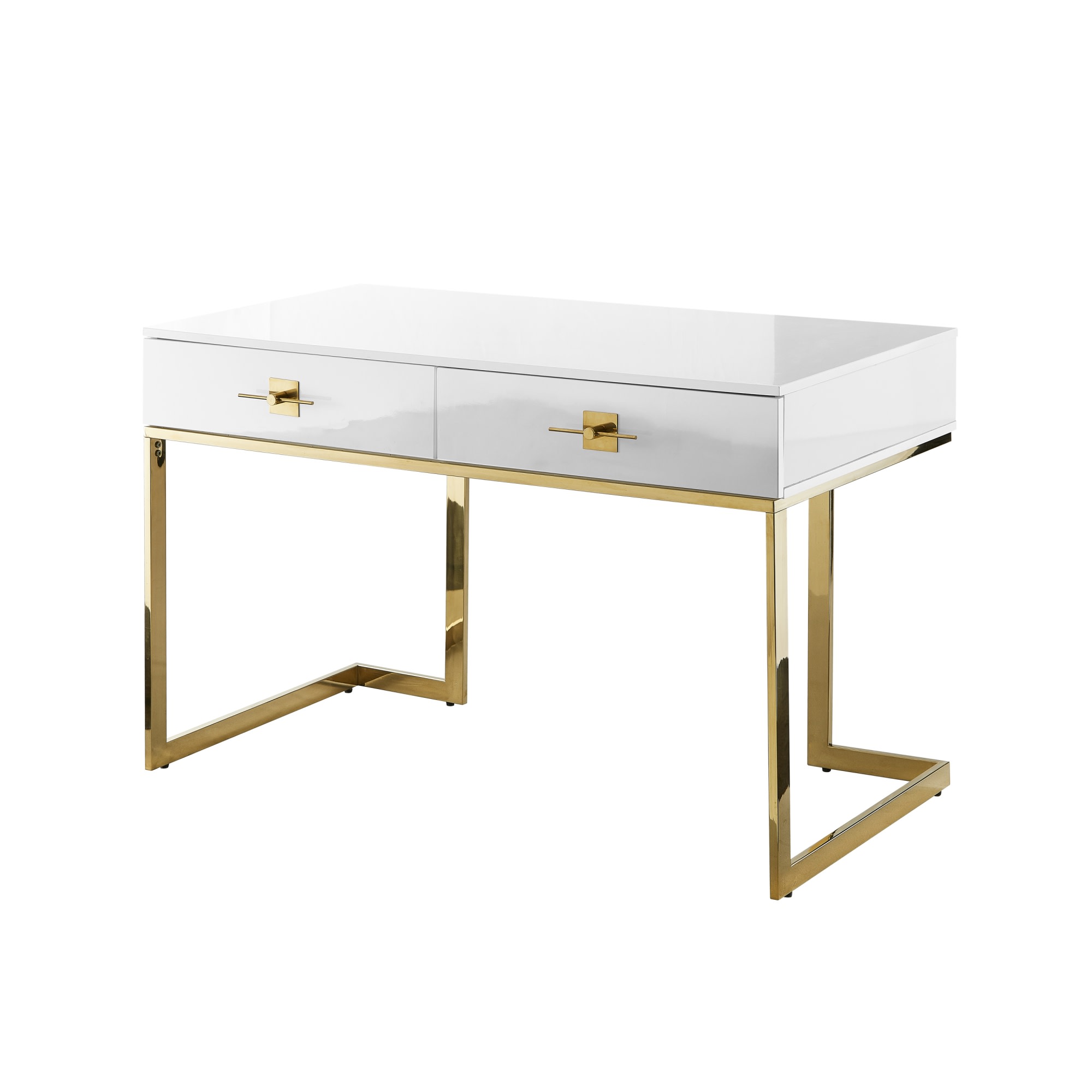 tess desk white gold