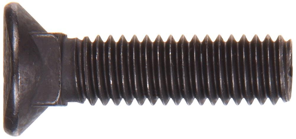 1/2-13 x 1 3/4 Coarse Thread Grade 5 Plow Bolt #3 Flat Head Medium Carbon Steel Black Oxide Pk 100 