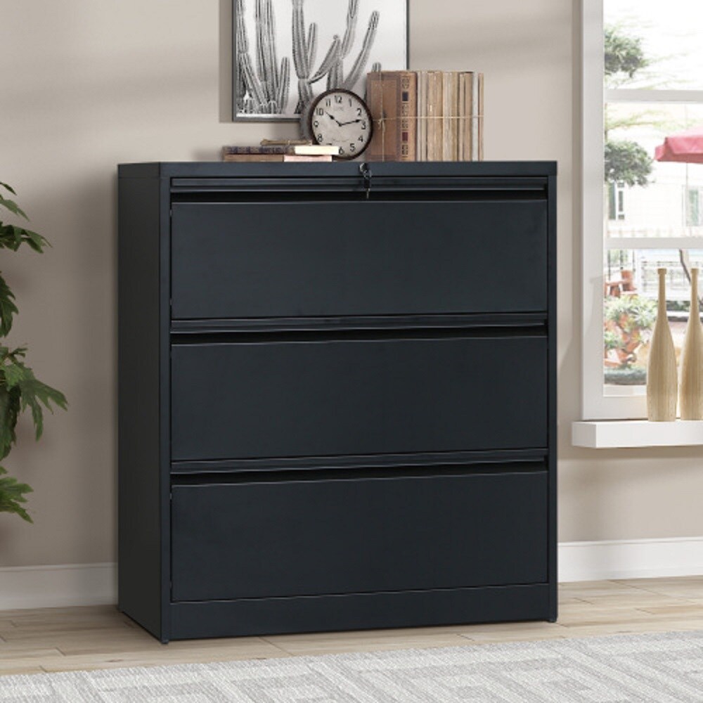 Steel Construction Lateral File Cabinet with Lock,Heavy Duty Lateral Filing Cabinet