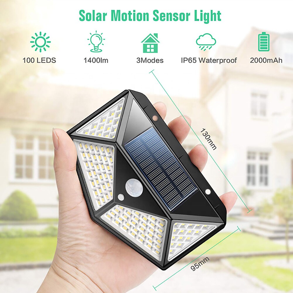 【4 Pack】Solar Lights Outdoor 80 LED kilponen Solar Motion Sensor Security Lights 