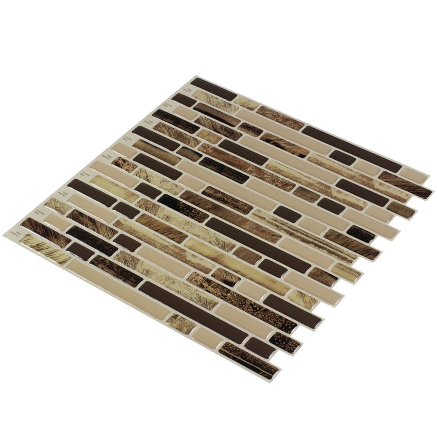 Peel&Stick Mosaics Peel And Stick 4-Pack Rockbridge 10-in X 10-in ...