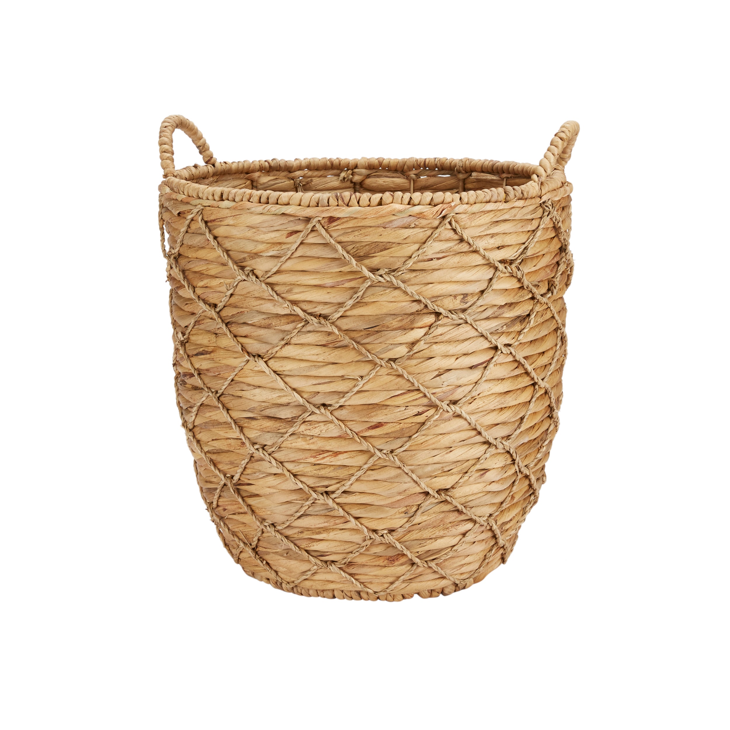 Set Of Home Ever Water Hyacinth Rectangle Natural Storage Basket