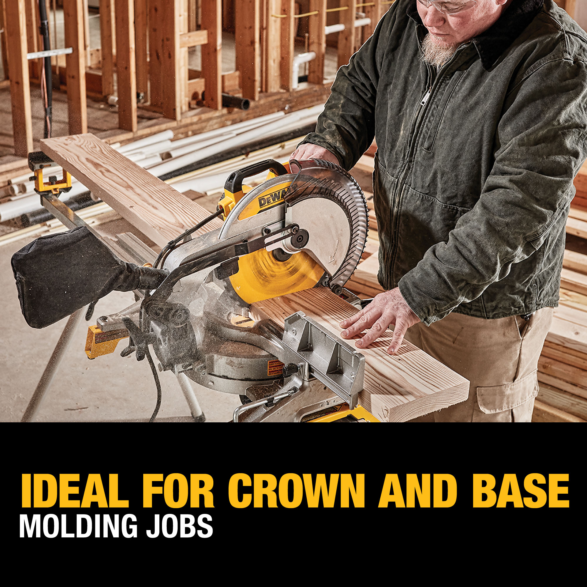 DEWALT 12-in 15 Amps Single Bevel Compound Corded Miter Saw in the 