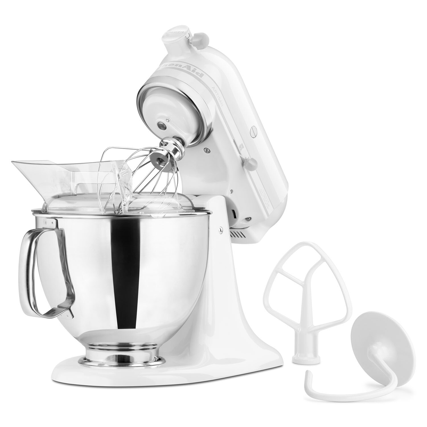 KitchenAid 5-Quart 10-Speed White Residential Stand Mixer In The Stand ...