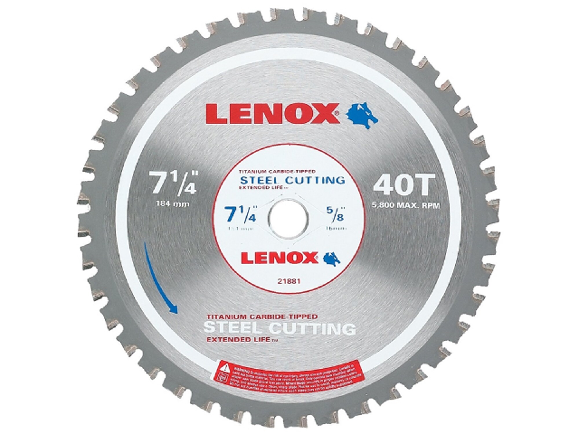 Lenox 7-1/4" Aluminum Metal Cutting Carbide 60 Tooth Circular Saw Blade 2062939
