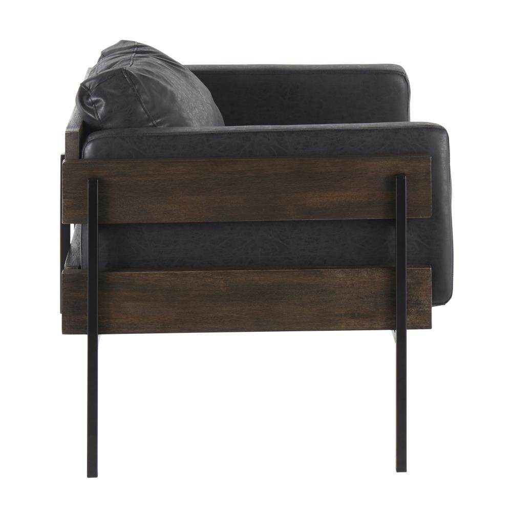 black farmhouse accent chair