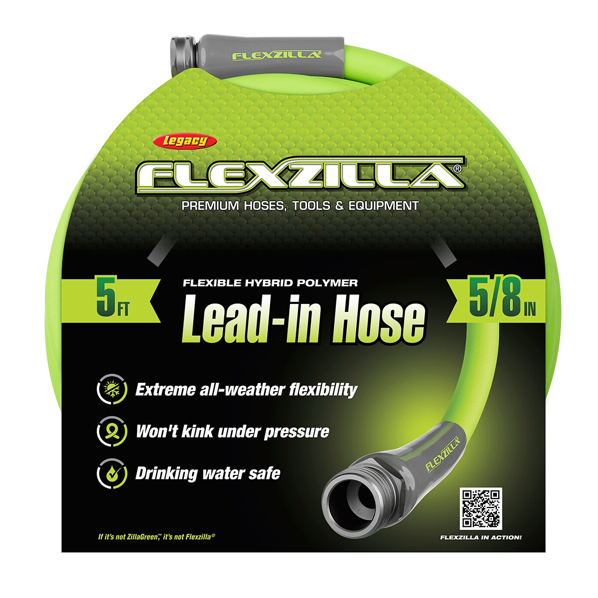 Flexzilla 5/8-in X 5-ft Premium-Duty Kink Free Hybrid Polymer 