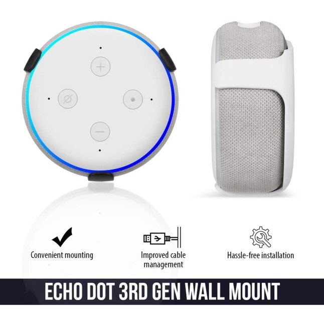 Amazon Echo Dot Speaker Wall Mount Black Dimensions 39x91x65mm