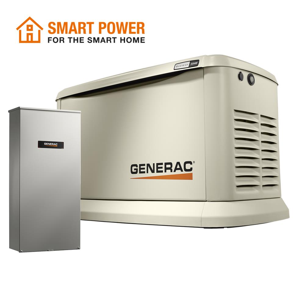 Generac 22000 Watt Lp 19500 Watt Ng Standby Generator With Automatic Transfer Switch In The Home Standby Generators Department At Lowes Com