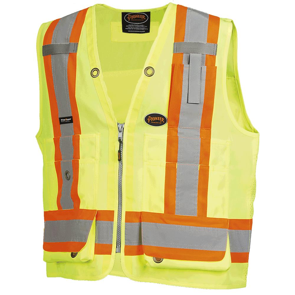Men & Women Orange or Yellow/Green Traffic Patrol Tear Away Reflective Belt Vest Pioneer Hi Vis Safety Sash 2” High-Visibility for Running 