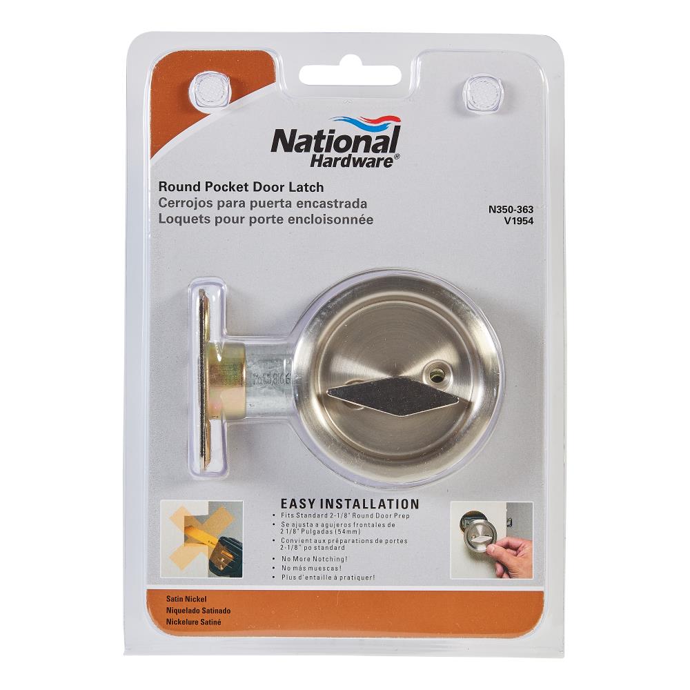 National Privacy Satin Nickel Pocket Door Lock Pull N350363 for sale online 