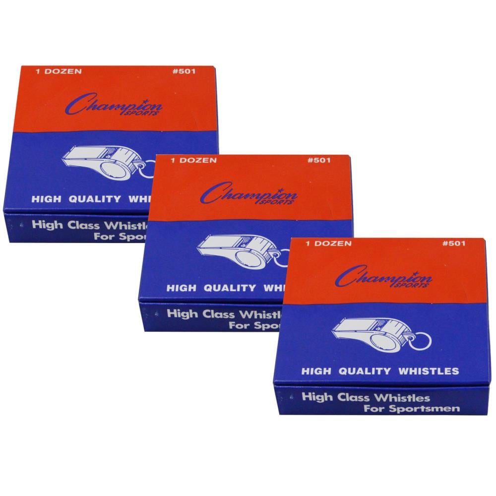 Champion Sports Chs501 Metal Whistle Set of 12 for sale online 