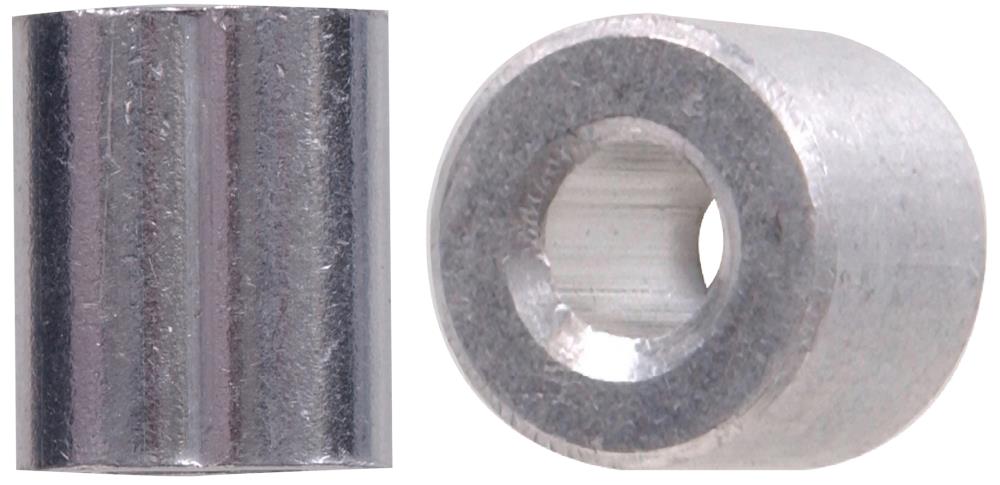 APEX TOOL/CAMPBELL CHAIN 7670724/52337 Campbell Cable Ferrule for Use with 1/8 Rope Aluminum for Use with 1/8 Rope Standard Plumbing Supply 