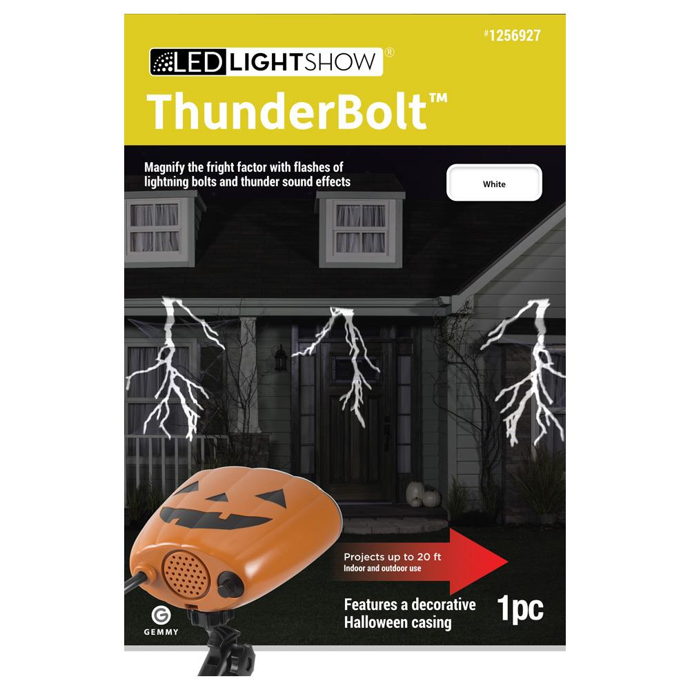 Gemmy Lightening Bolt Projection ThunderBolt Spotlight W/ Thunder Sound Effects 