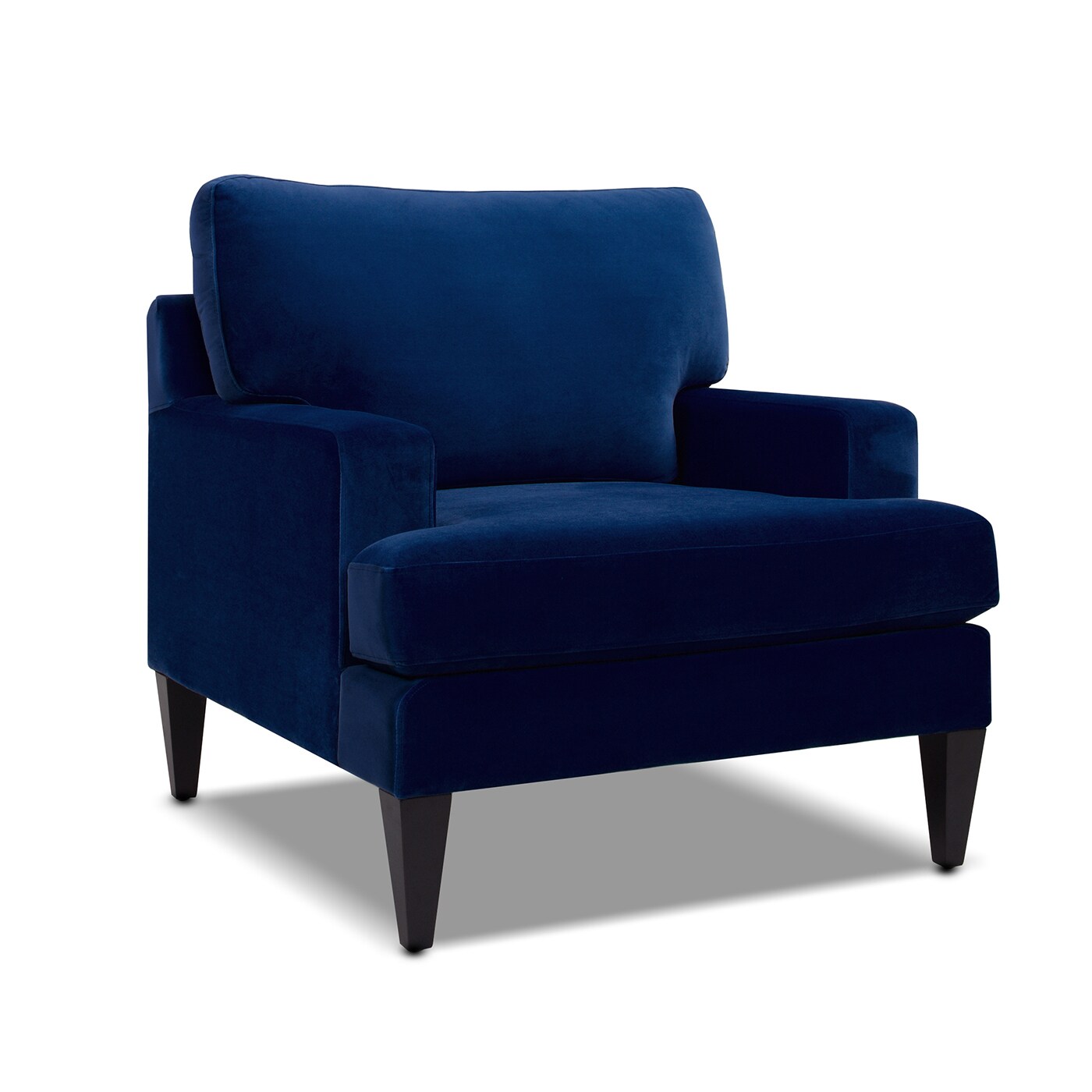 navy blue velvet accent chair