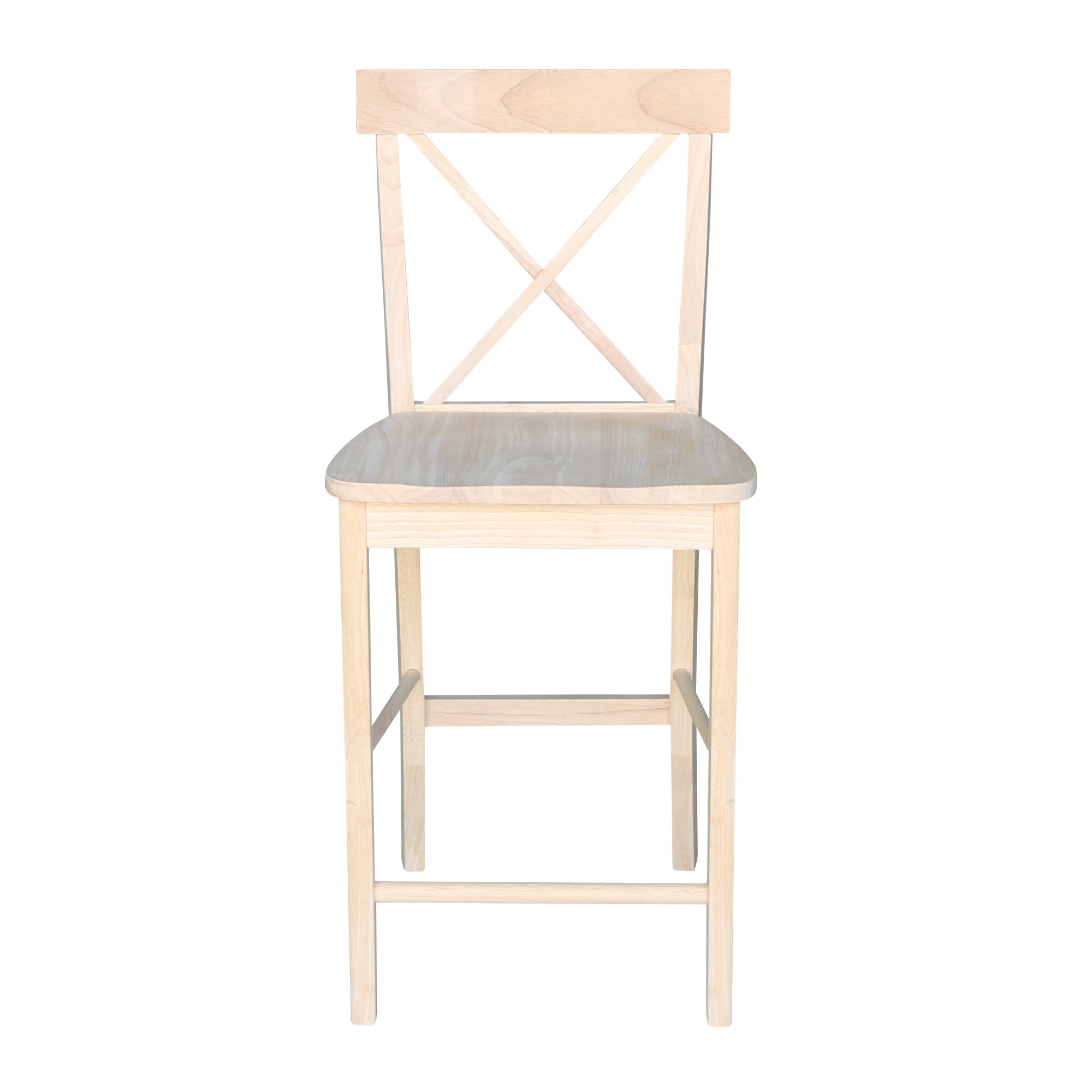 International Concepts S-202 24-inch Double X Stool Unfinished for sale online 
